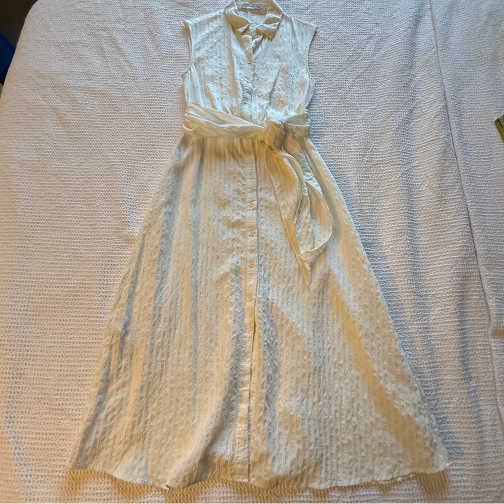 NWOT Mango Off-White Midi Dress size medium